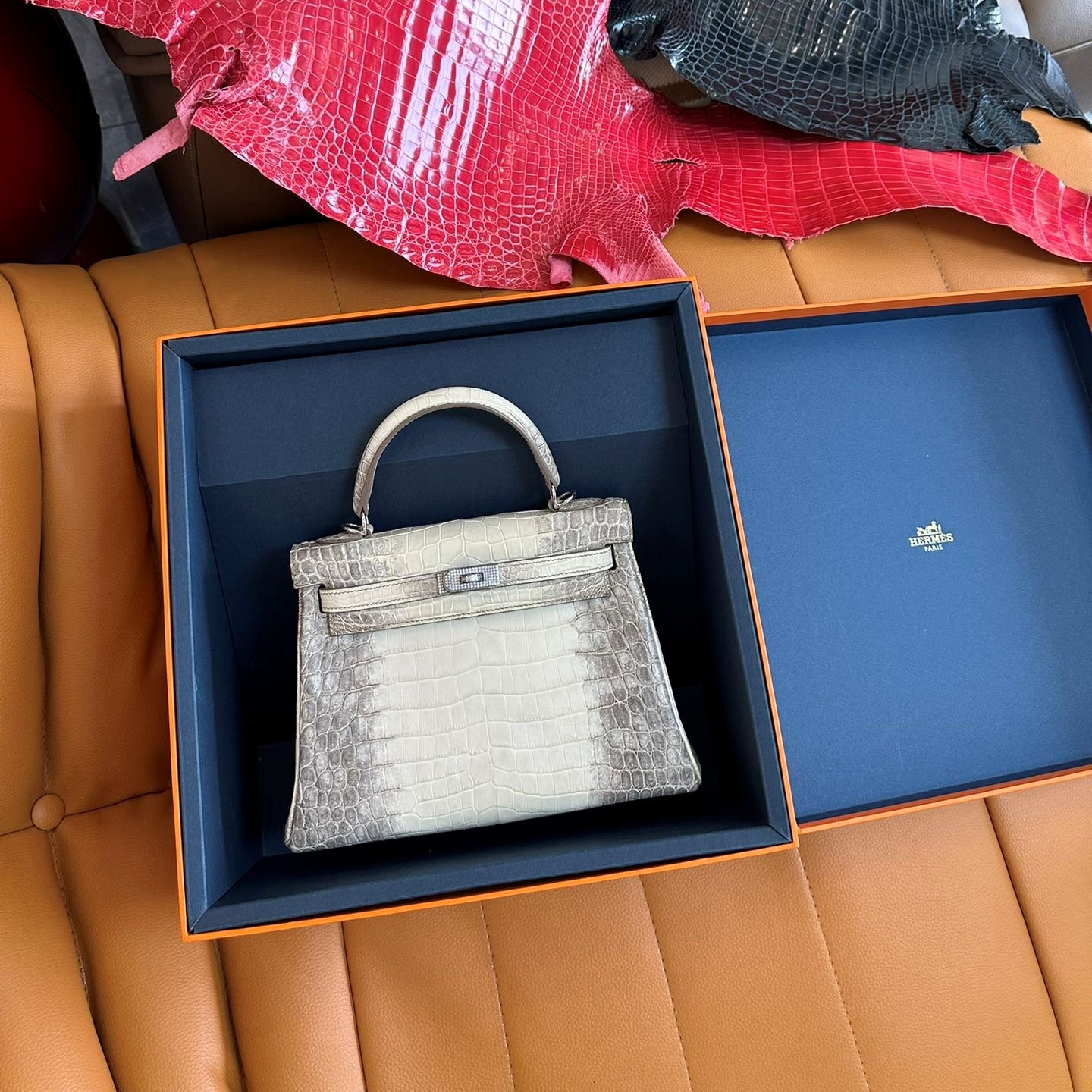 Hermes kelly 25 Himalayan crocodile